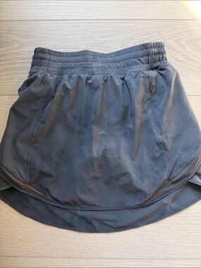 lululemon athletica Hotty Hot Marbled Grey Athletic Mini Skirt